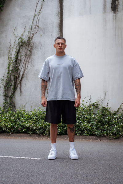 BLACK LABEL O/S TEE - LIGHT BLUE