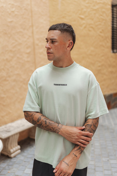 BLACK LABEL O/S TEE - SEAFOAM