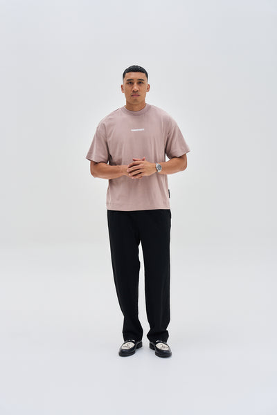 BLACK LABEL O/S TEE - WARM TAUPE