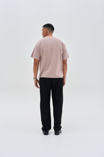 BLACK LABEL O/S TEE - WARM TAUPE