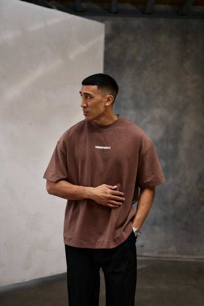 BLACK LABEL O/S TEE - LATTE